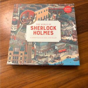 World of Sherlock Holmes 1000 Piece Puzzle COMPLETE w/ Poster Miller Design